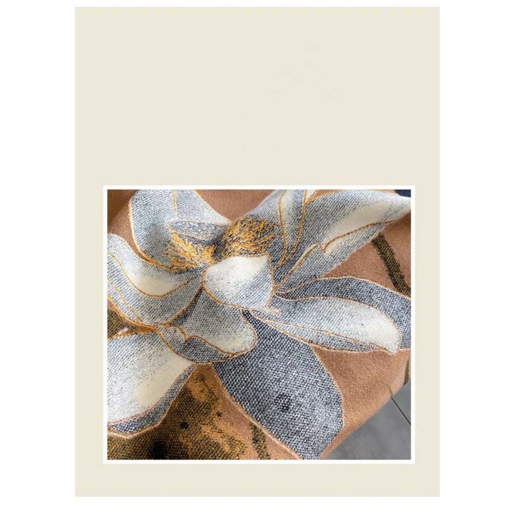 KH19 khăn choàng hoa sen đi chùa 180*65