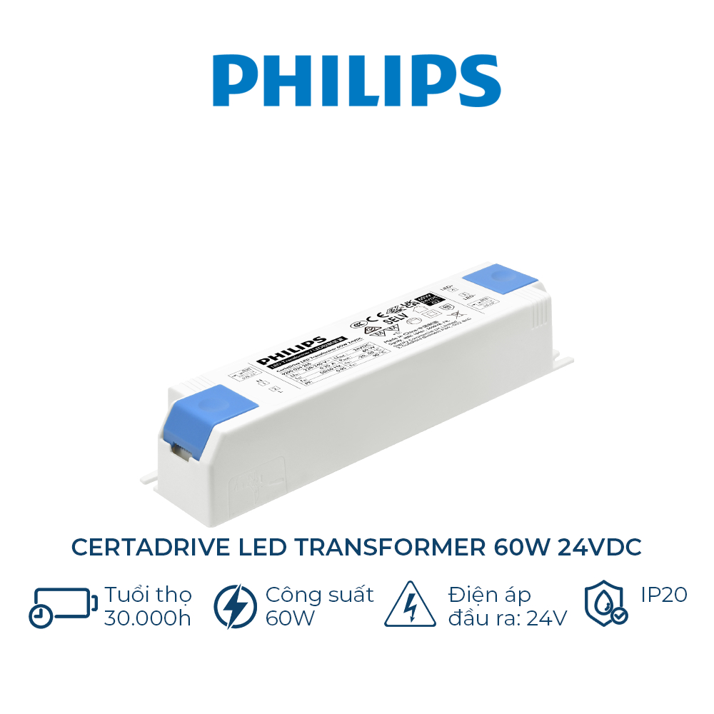 Nguồn LED dây Philips Transformer Công suất (30W,60W,120W,180W)