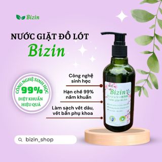 Combo 2 chai nước giặt đồ lót Bizin 2 mùi hương, diệt khuẩn kháng nấm, bảo vệ đồ lót