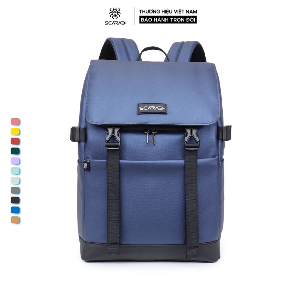 Balo Da PU URBAN BACKPACK ĐI Học Du Lịch Thời Trang Nam Nữ Vừa Lap 15.6Inch_Bảo Hành Trọn Đời Scarab