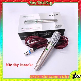 Micro karaoke có dây Tomahawk mới 2023 đang hót năm nay, mic dây dài 5m hát nhẹ tiếng, trong dùng cho dàn karaoke