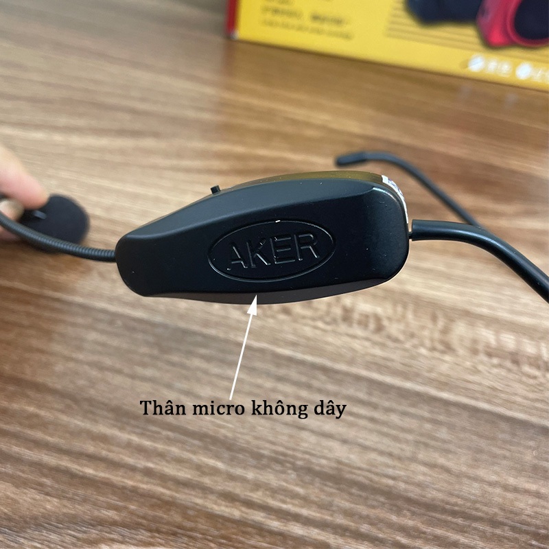 MÁY TRỢ GIẢNG AKER MR2500 MICRO không dây tiếng siêu lớn mic không trùng sóng nhau