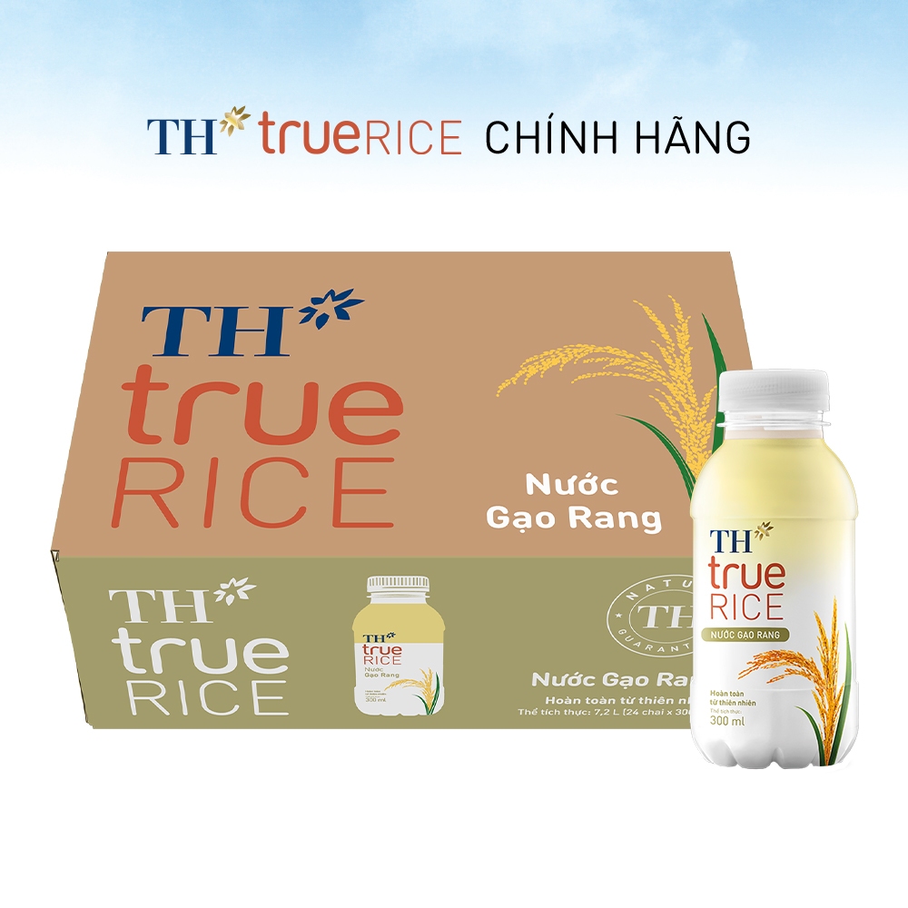 Thùng 24 chai nước gạo rang TH True Rice 300ml