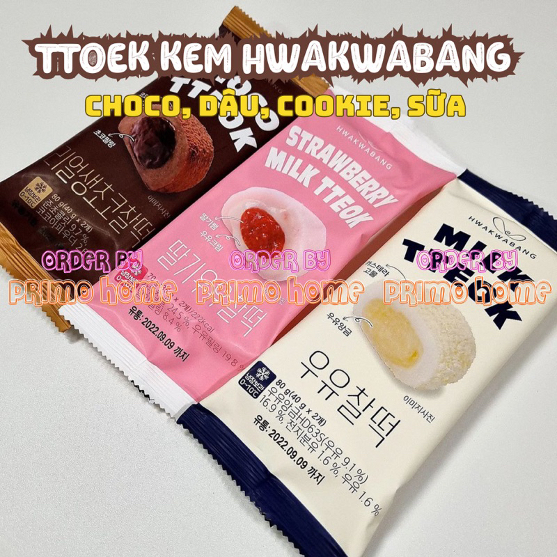 Mochi TTeok Hàn Quốc 4 vị siêu ngon