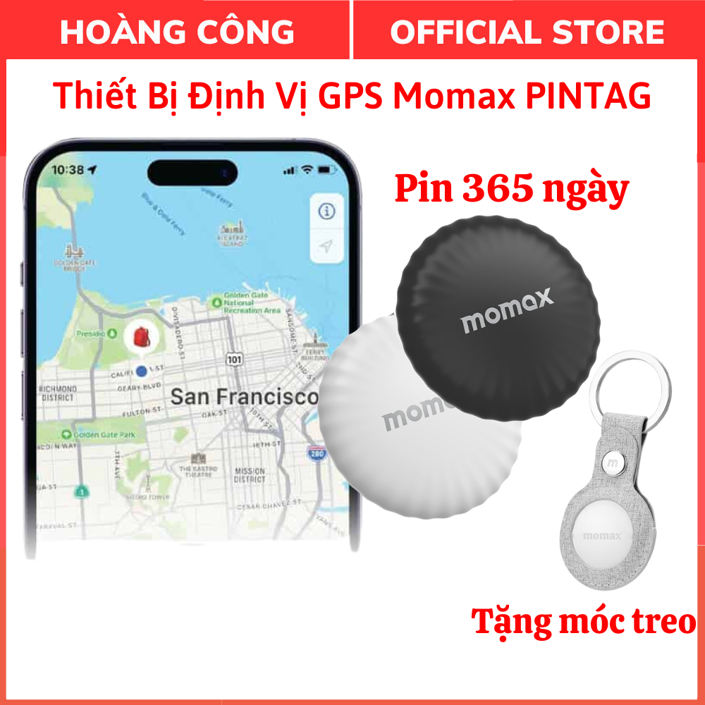 Thiết Bị Định Vị GPS Momax PINTAG BR5 Giúp Theo Dõi Ô Tô, Xe Máy, Trẻ Em, Thú Cưng Chống Thất Lạc, Hỗ Trợ App Find My