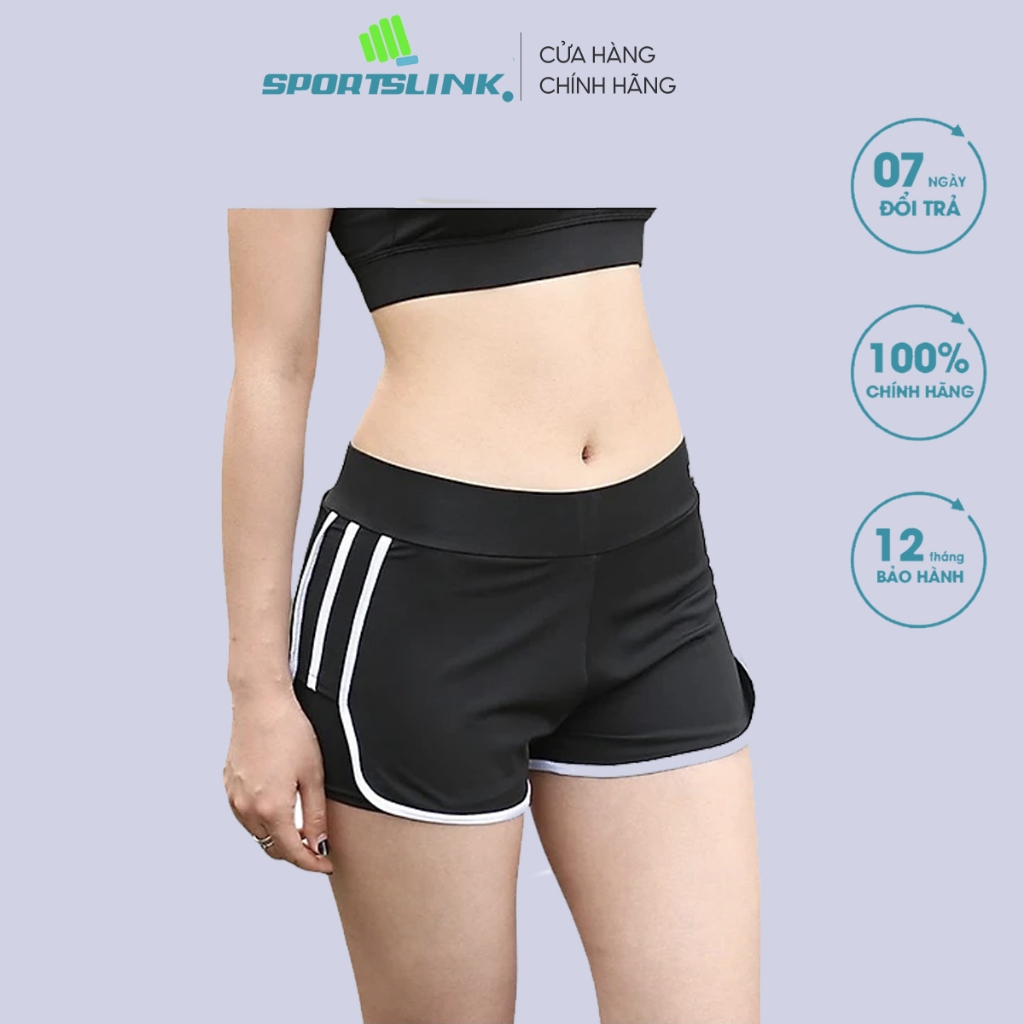 Quần Short thể thao nữ 2 lớp viền màu Sportslink