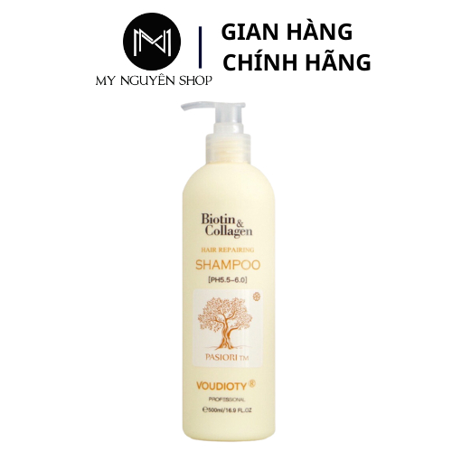 Cặp Dầu Gội Xả Biotin Collagen Vàng 500ml-1000ml Giảm Rụng Tóc Hỗ Trợ Mọc Tóc Suôn Mượt Vào Nếp
