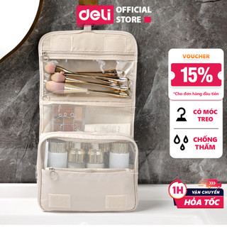 Túi Du Lịch Nhiều Ngăn Có Móc Treo DELI, Túi Đựng Đồ Cá Nhân, Đồ Trang Điểm Đa Năng, Chống Thấm Nước