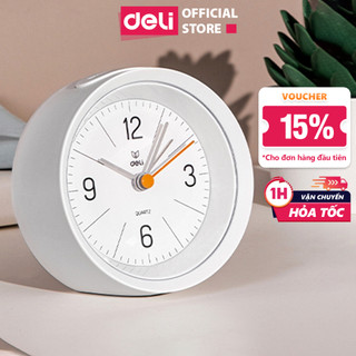  Đồng Hồ Báo Thức Để Bàn Có Đèn Kim Trôi Có Chuông Reo DELI - Thân Nhựa, Kiểu Dáng Tinh Tế