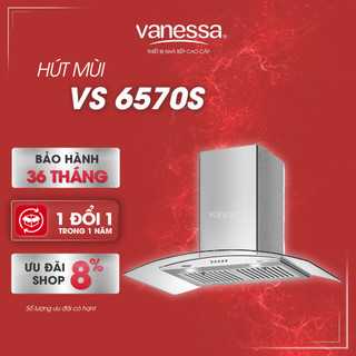 Máy hút mùi vs 6570s vanessa 70cm, dạng kính cong