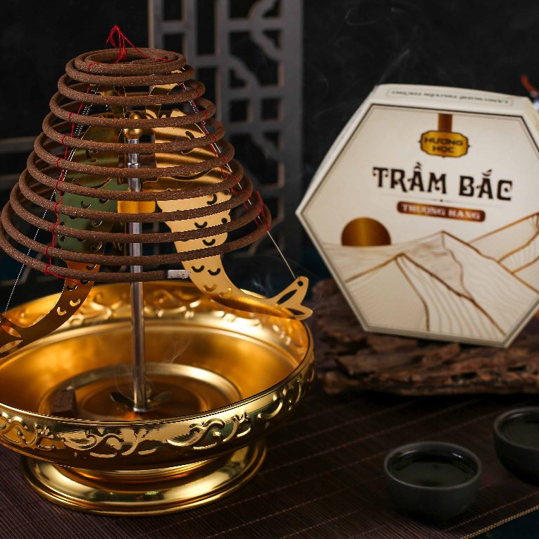 Combo 3 Hộp Nhang Vòng Trầm Bắc Hương Học 5nén/ hộp