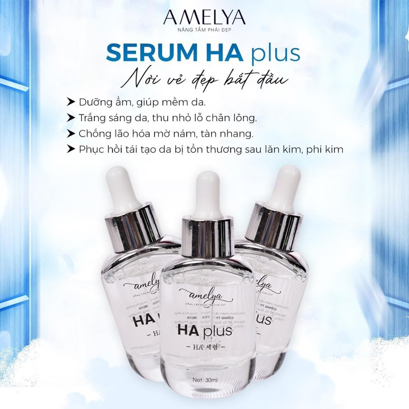 Serum HA dưỡng ẩm tốt giúp da mềm mại và hạn chế quá trình bị lão hoá sớm