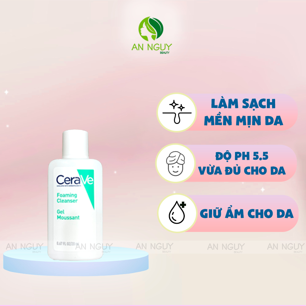 Sữa Rửa Mặt Da Dầu Mụn CeraVe Facial Cleanser 20ml