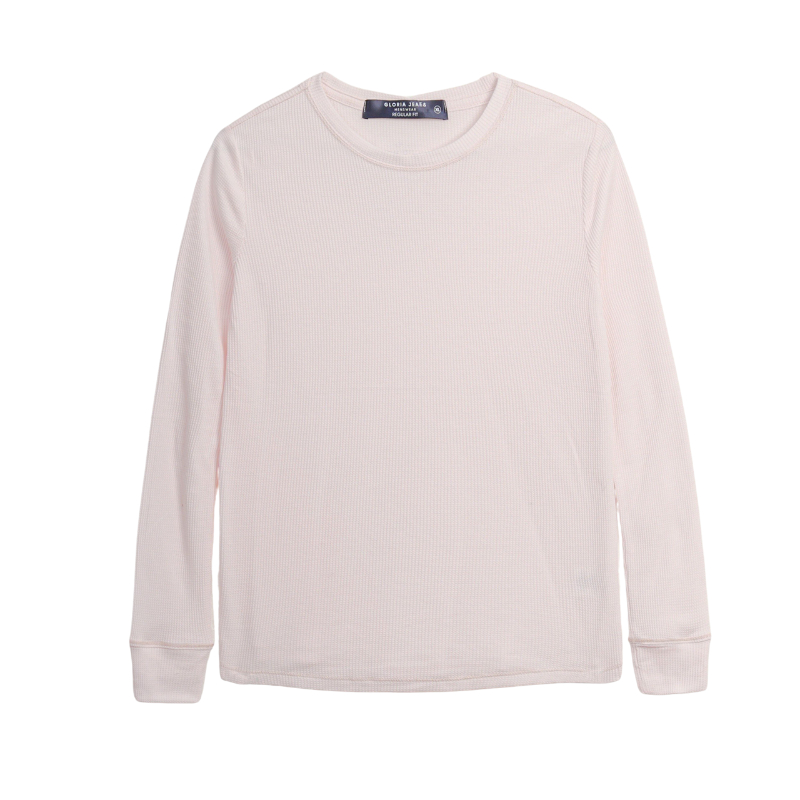 Áo phông bé gái dài tay cổ tròn chất vải cotton xốp nhiều màu đẹp