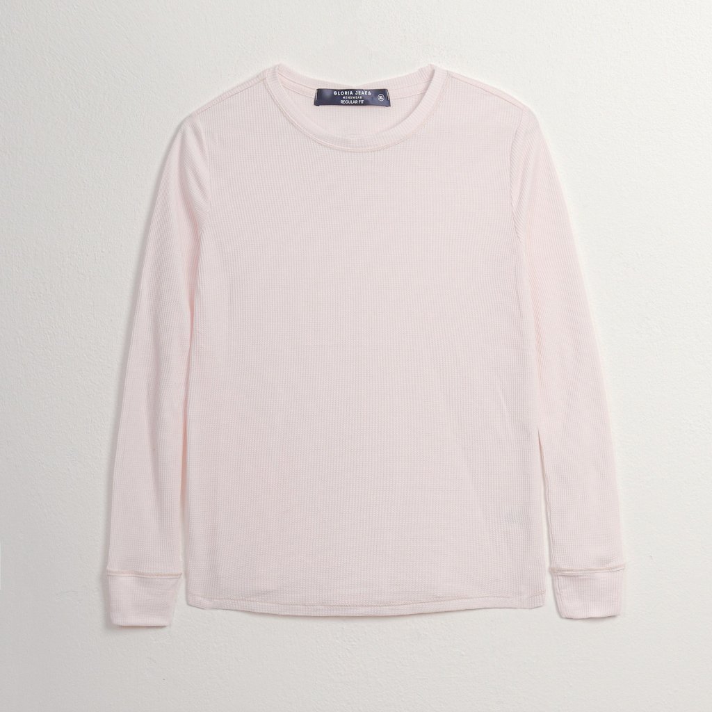 Áo phông bé gái dài tay cổ tròn chất vải cotton xốp nhiều màu đẹp