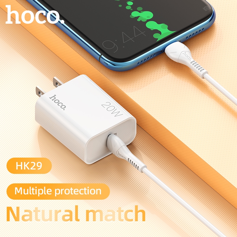 Bộ sạc nhanh Hoco HK29 kèm cáp TypeC to TypeC 20W  - NHẤT TÍN Computer