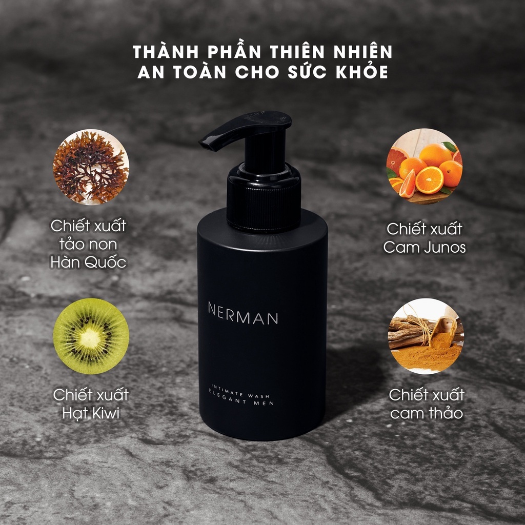 Dung dịch vệ sinh nam giới Nerman Elegant Men 100ml hương nước hoa cao cấp