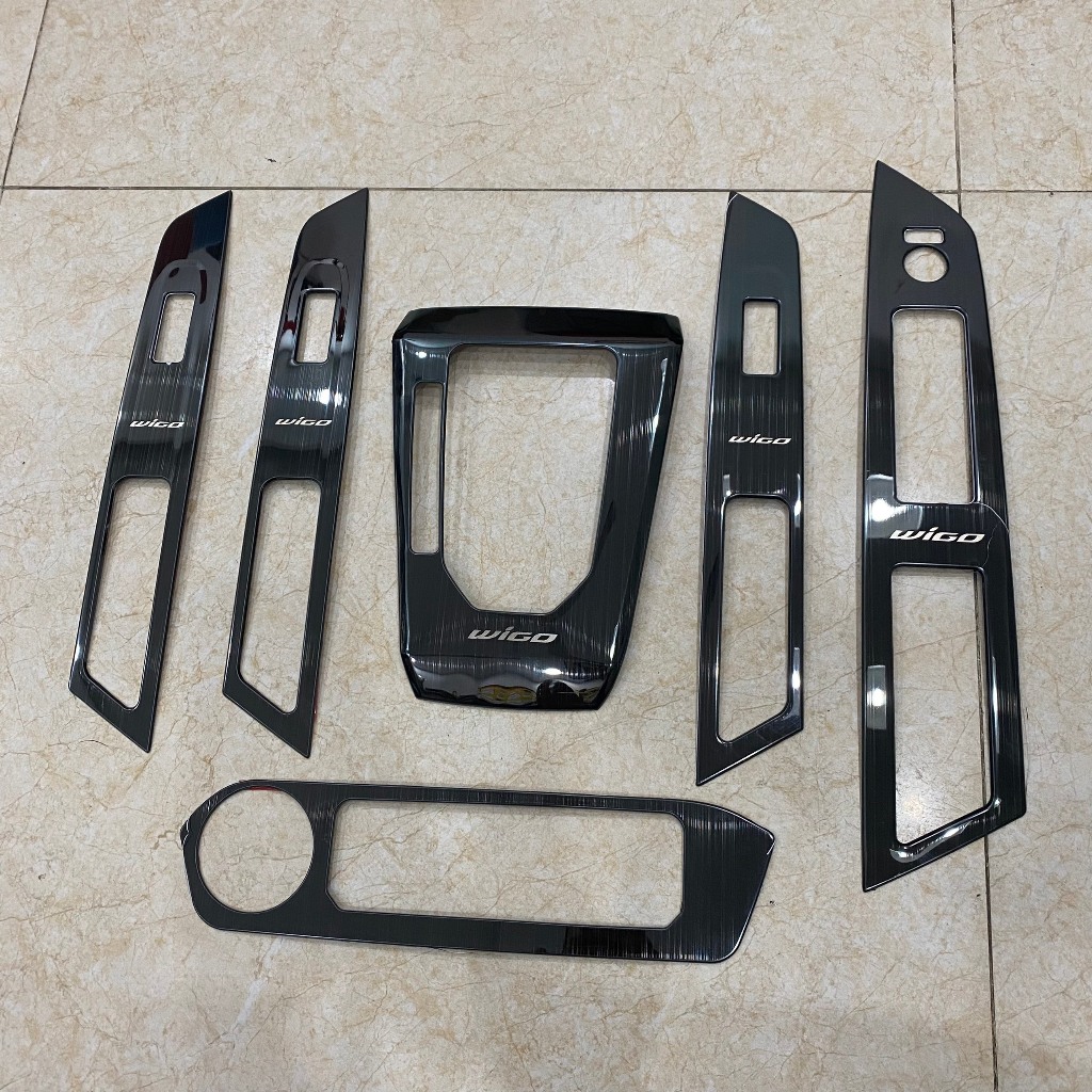 Ốp nội thất xe Toyota Wigo 2023 2024 bản thiếu  - 6 chi tiết, trang trí nội thất xe sáng đẹp