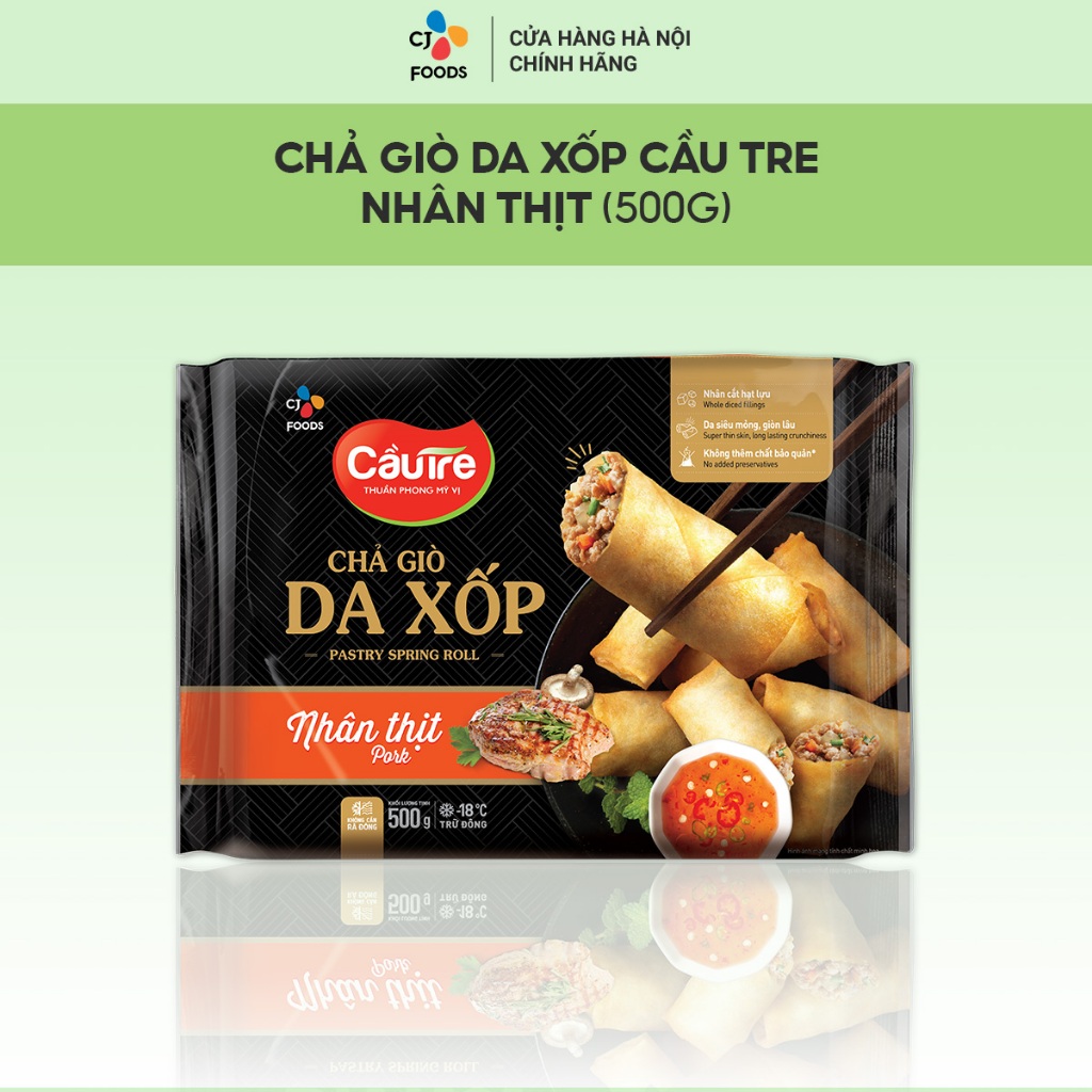 Chả giò Cầu Tre da xốp - nhân Thịt 500g