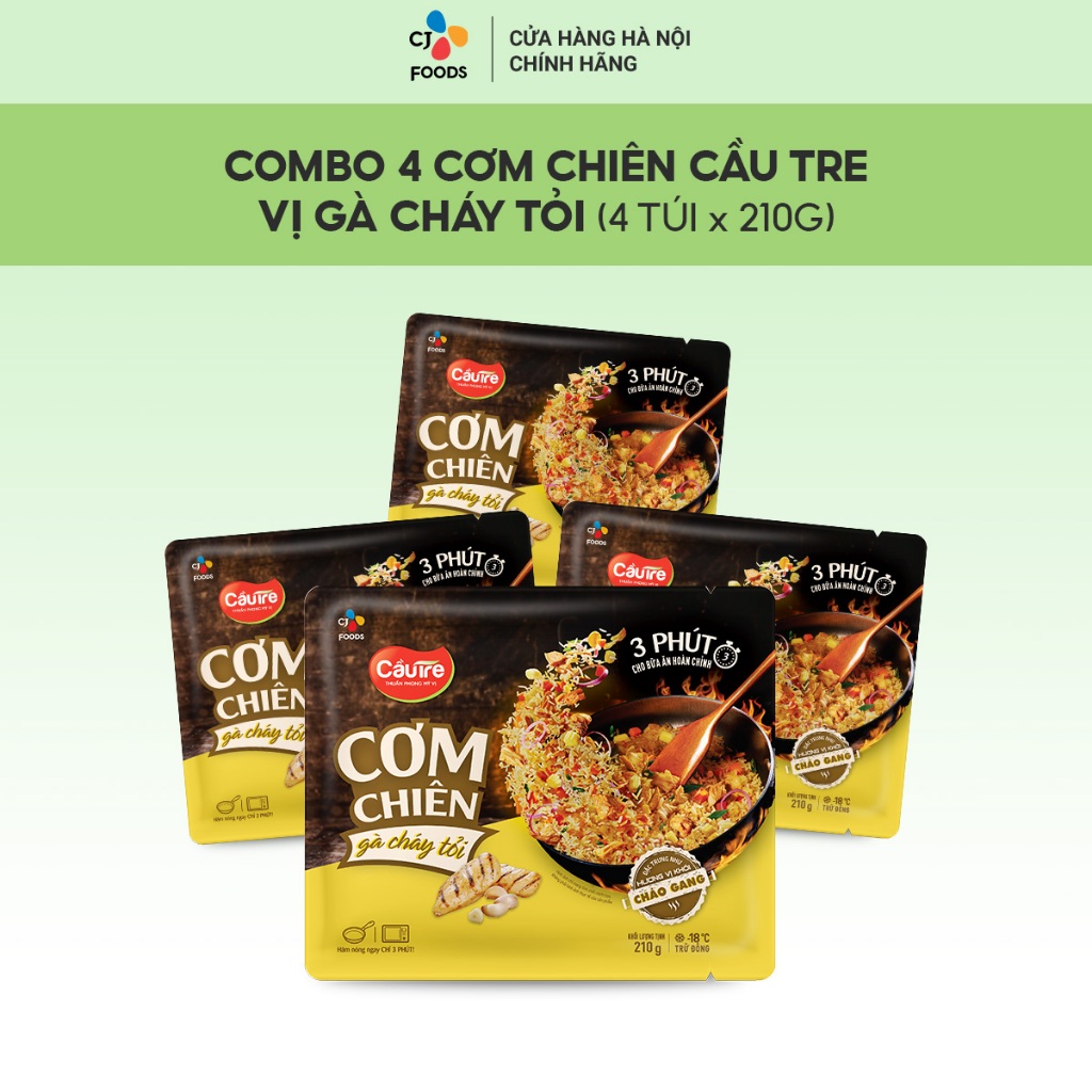 Combo 4 cơm chiên Cầu Tre túi 210g