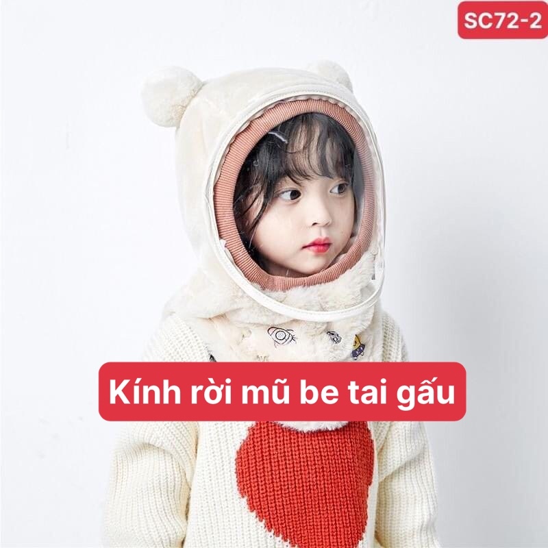 MẶT KÍNH Mica rời thay thế cho Mũ lông cừu trùm đầu, chống gió
