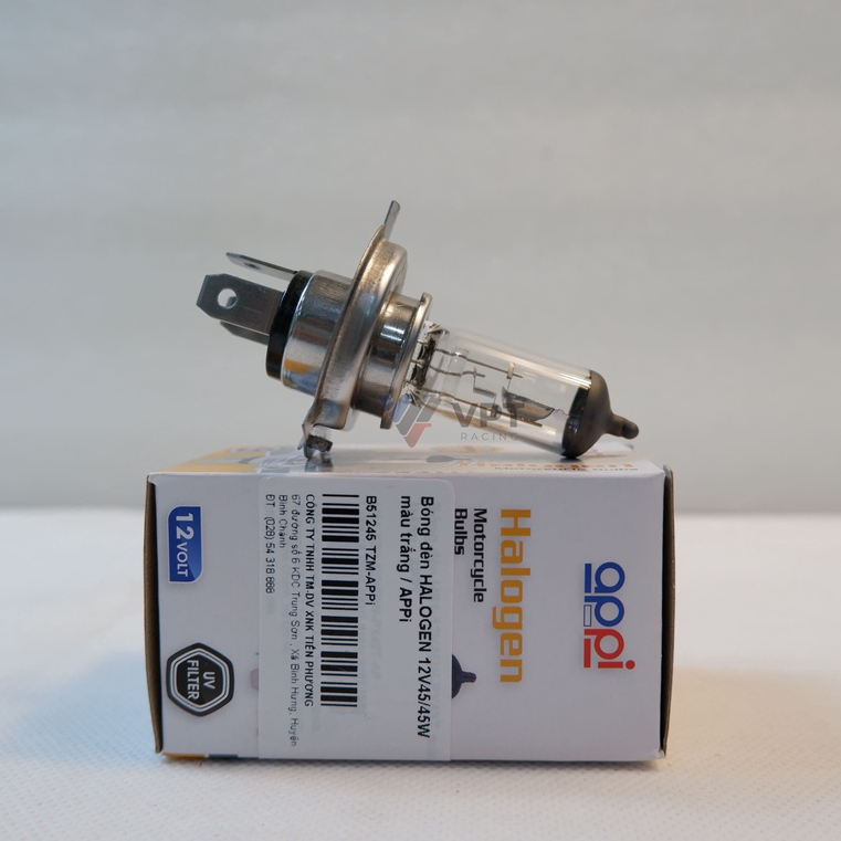Bóng đèn Appi HALOGEN 12V45/45W cho Honda, Yamaha, Suzuki Màu Trắng