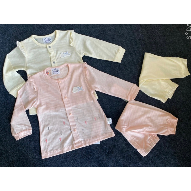 Bộ Dài Tay Bé Gái Cotton Thoáng Mát