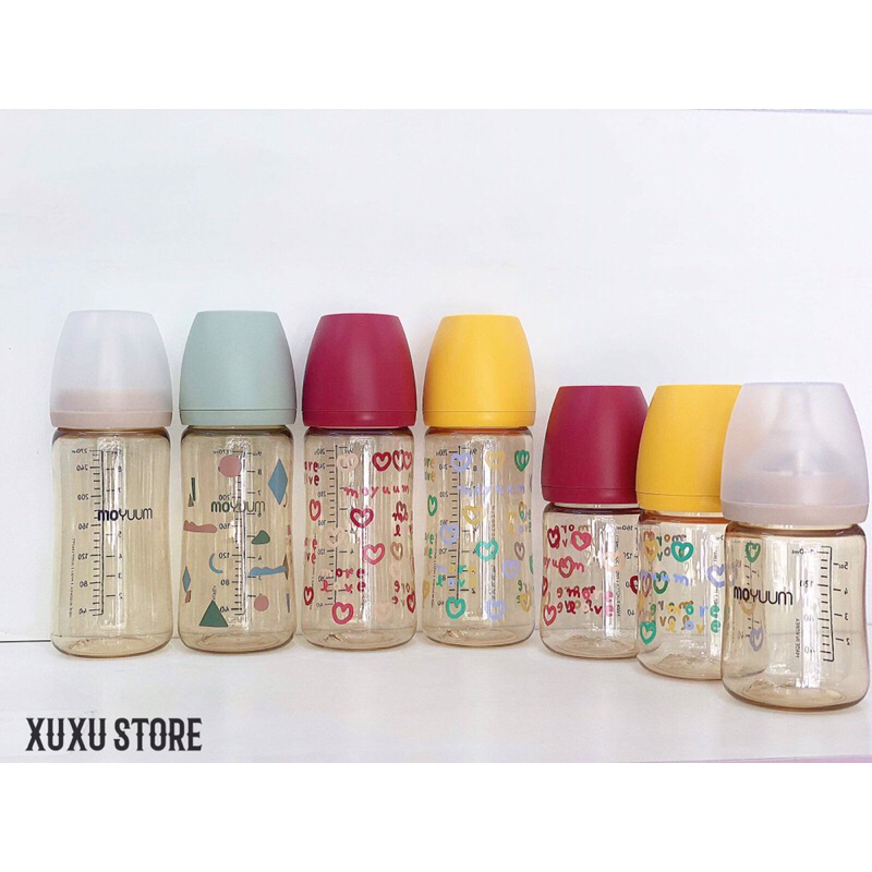 Bình sữa Moyuum họa tiết 170ml 270ml Hàn Quốc cho bé