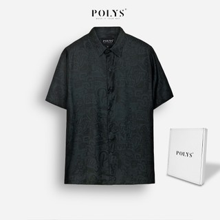 Áo sơ mi nam POLYS Fullbox chính hãng, Lụa Vân Chéo thoáng mát, mềm mịn, không nhăn họa tiết POLYSVN