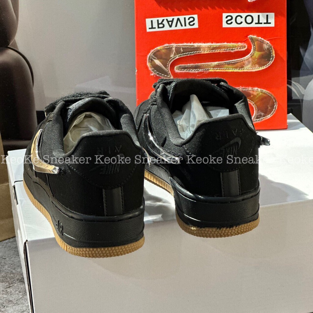 Giày Thể Thao Sneaker NIKE AIR FORCE 1 LOW TRAVIS SCOTT BLACK Full Box Tặng Tất