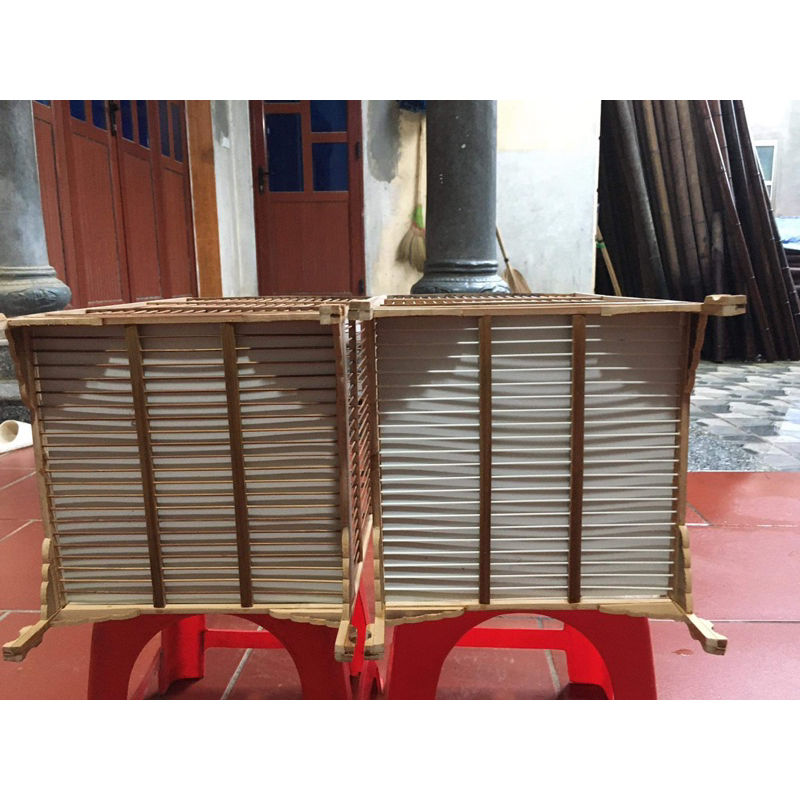 Khung lồng hút mật, khung lồng khuyên, ốc mít tự ráp chất liệu trúc cửa lá đề