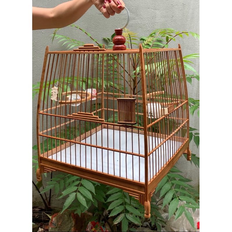 Khung lồng chim chào mào tự ráp lồng chào mào trúc form thái đấu, vuông đấu BS01
