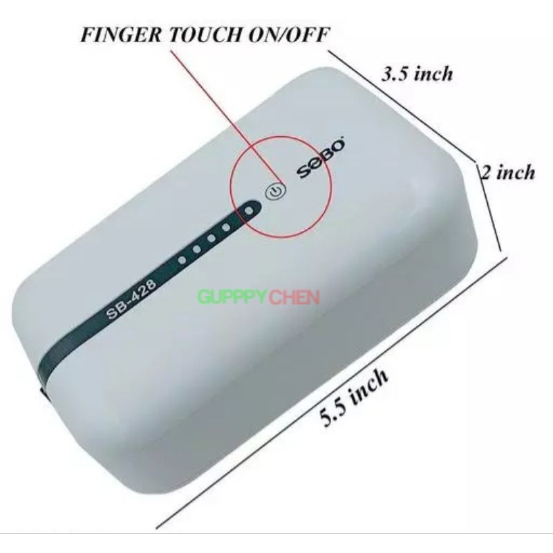 Máy Sủi Oxi 2 Vòi Tích Điện SOBO SB-428 2W cho hồ cá
