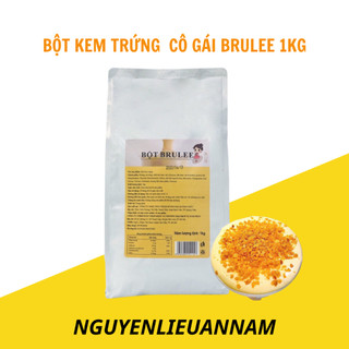 Bột kem trứng CÔ GÁI BRULEE nhập khẩu gói 1kg, làm món trà sữa kem trứng dừa nướng