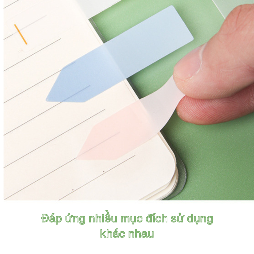 Set 100 Miếng Dán Ghi Chú Đánh Dấu Trang Nhiều Màu
