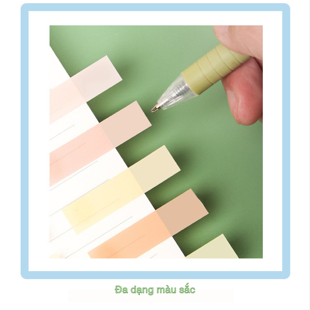 Set 100 Miếng Dán Ghi Chú Đánh Dấu Trang Nhiều Màu