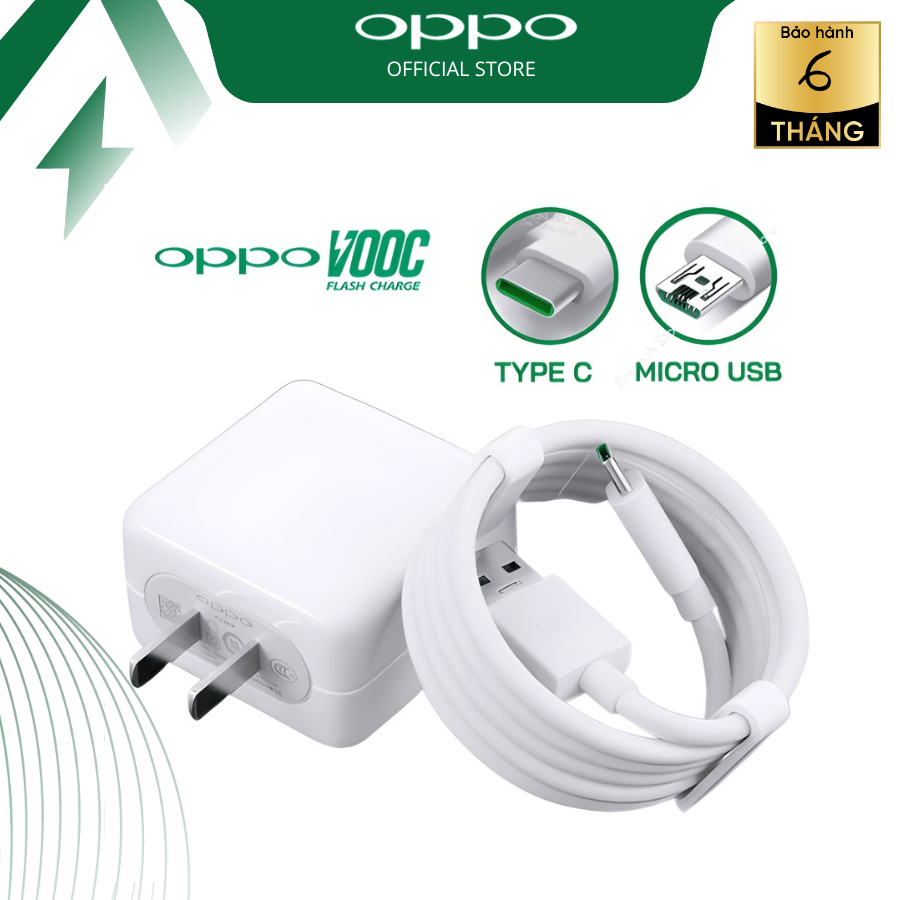 Sạc nhanh Oppo Type C kèm dây sạc Oppo 20W Vooc R17 hàng new zin NAKA Bảo hành lỗi 1 đổi 1 30 ngày