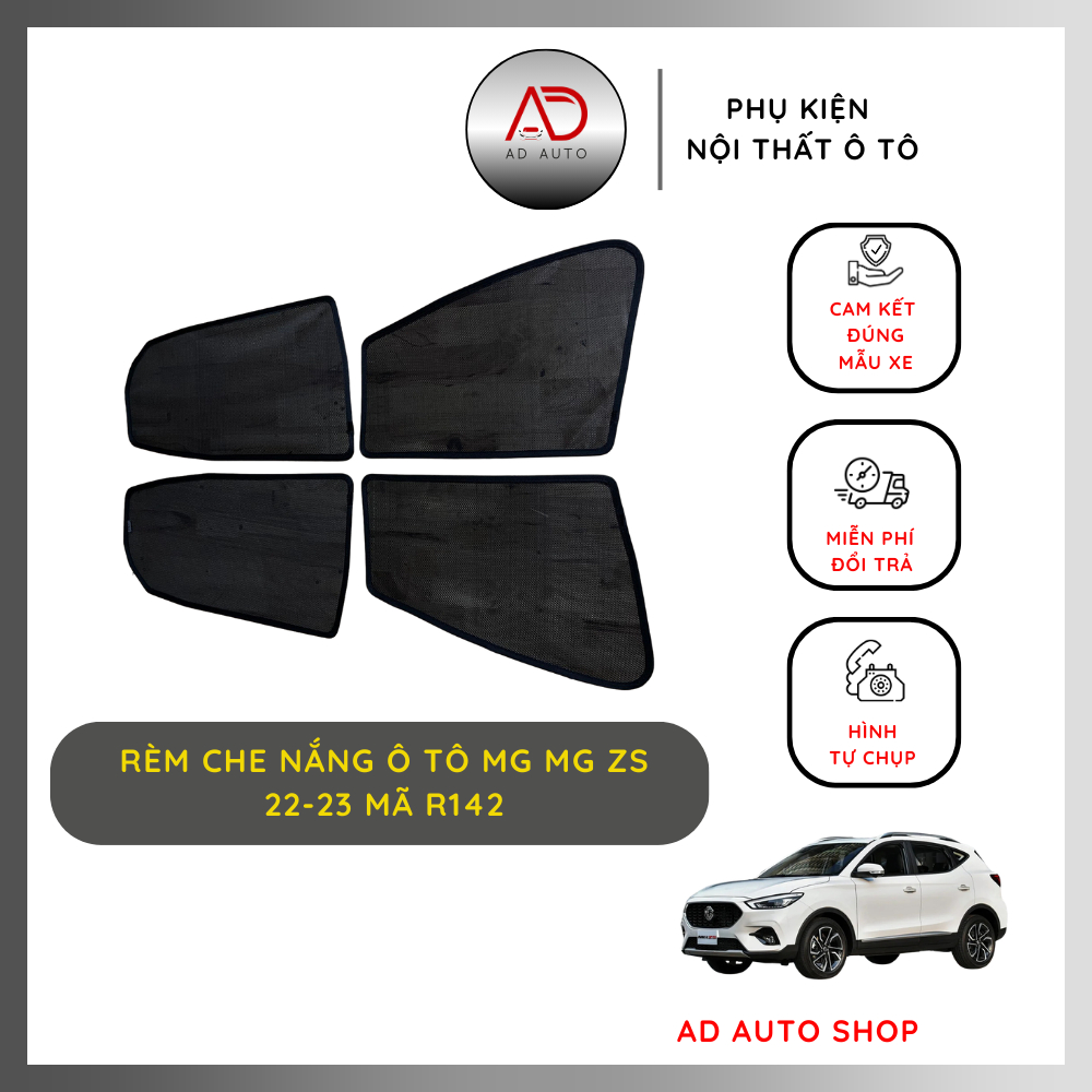 Rèm che nắng ô tô MG ZS đời 2022-2023 ngăn cản ánh sáng hiệu quả, rèm ô tô nam châm tránh nhiệt mặt trời - AD AUTO