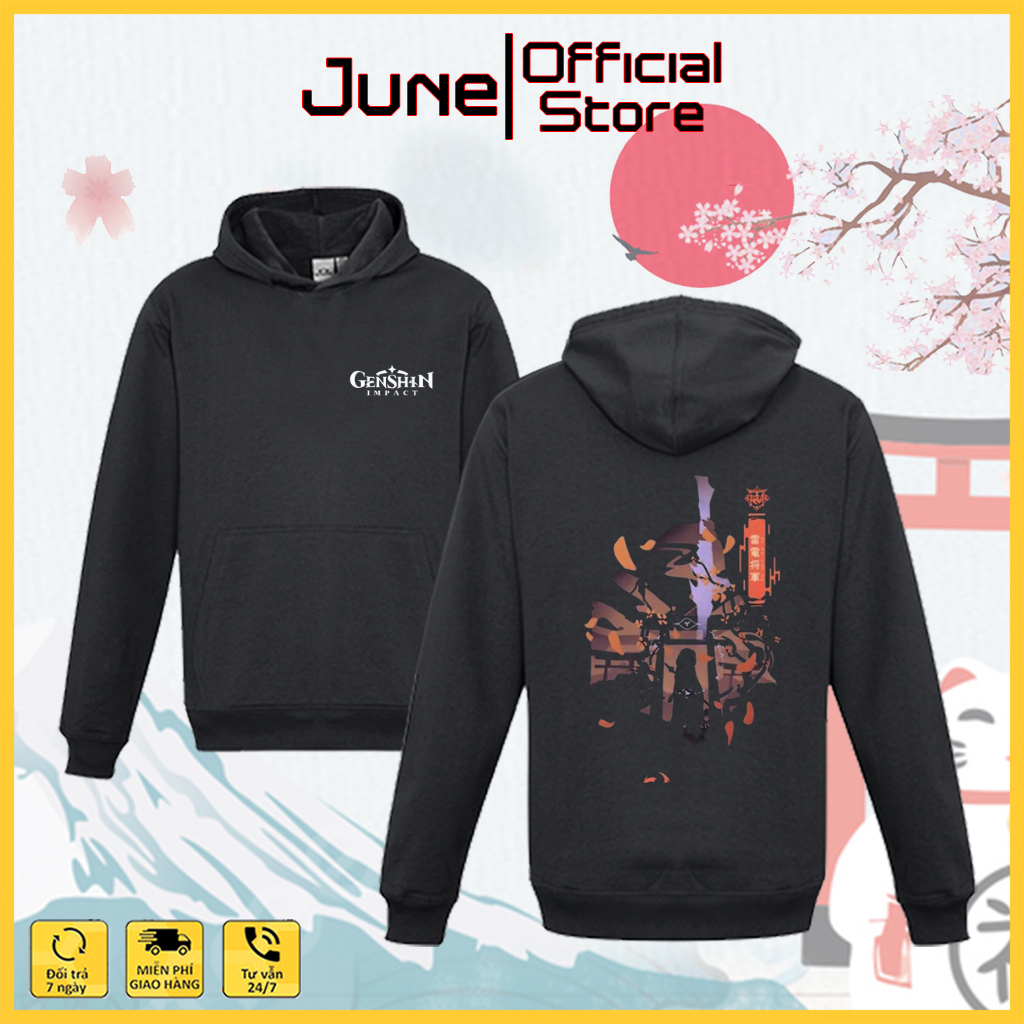 Áo Khoác Genshin impact, Áo hoodie genshin impact hình in sắc nét, Chất liệu nỉ dày dặn ấm áp
