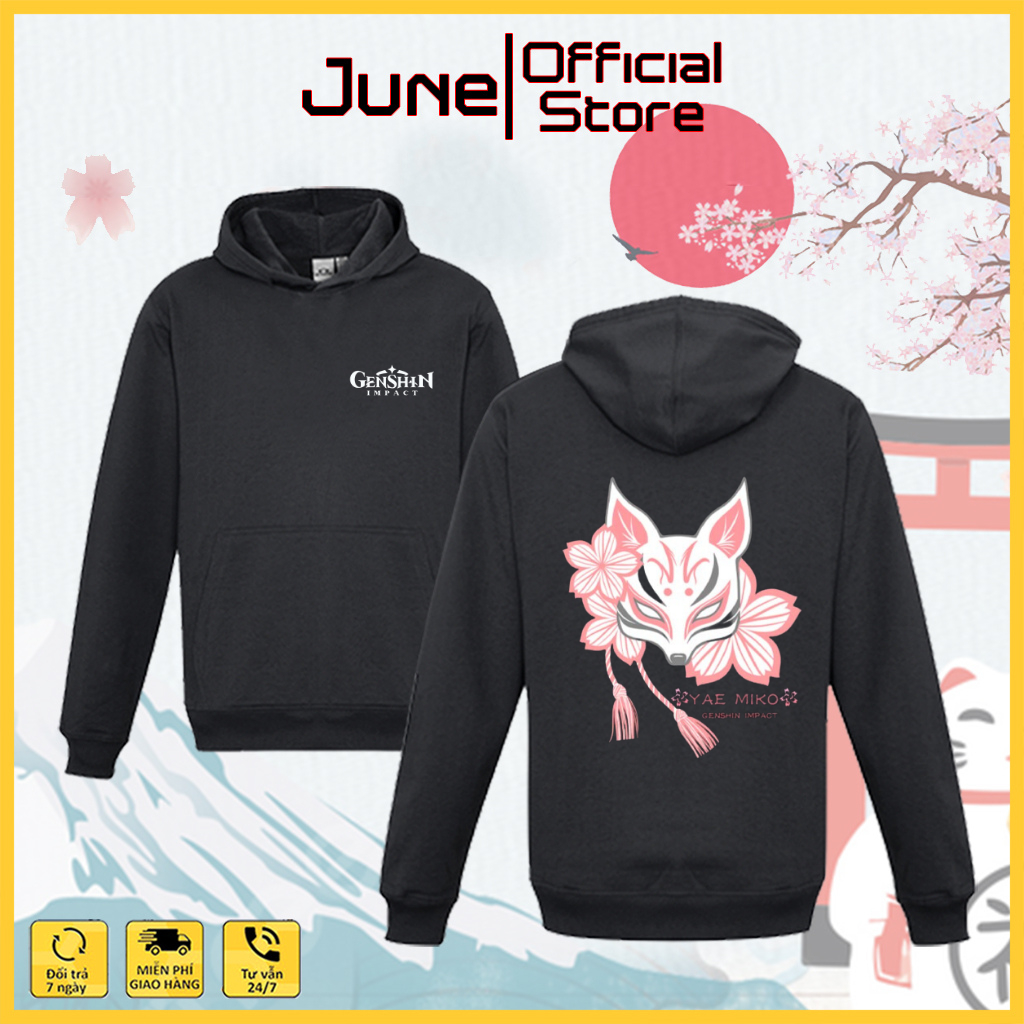 Áo Khoác Genshin impact, Áo hoodie genshin impact hình in sắc nét, Chất liệu nỉ dày dặn ấm áp