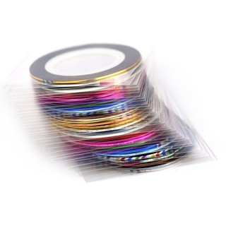 Băng cuộn trang trí móng 1mm set 10 cuộn 0189