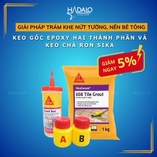Sika Trám Khe Nứt - Combo Sikadur 20 Crack Seal và keo chà ron Sikaceram 608 Tile Grout
