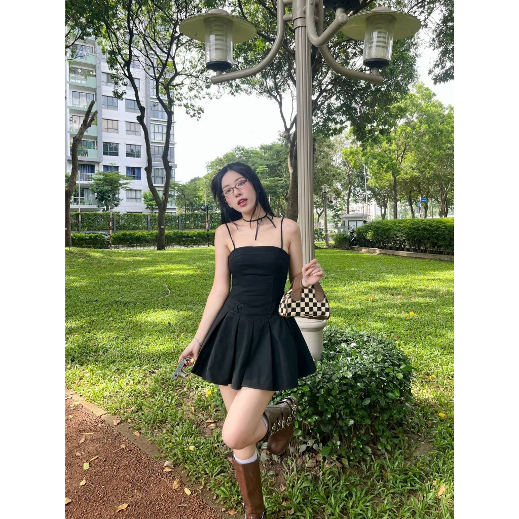 Đầm 2 dây nữ dáng xoè năng động phù hợp mùa hè  | MEI DRESS | Secodee
