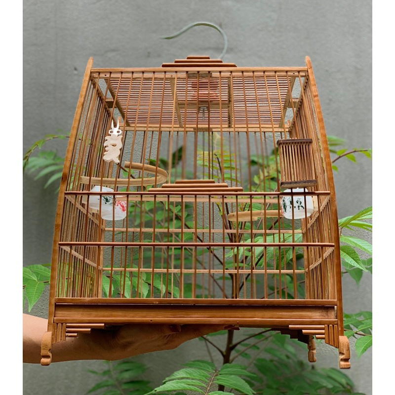 Khung lồng chim chào mào tự ráp lồng chào mào trúc form thái đấu, vuông đấu BS01