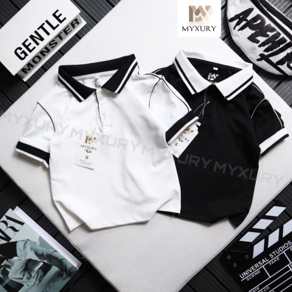 Áo Polo cho bé trai phong cách hàn quốc siêu đẹp, chất liệu Cotton co giãn 4 chiều thoáng mát