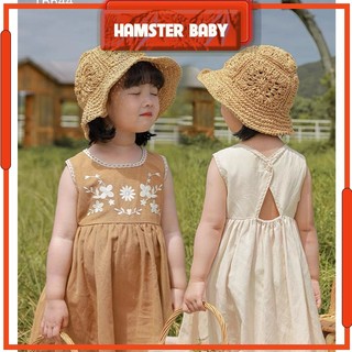 Váy sát nách hở lưng cho bé gái hamster baby thô mềm