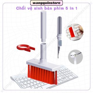 Bộ vệ sinh bàn phím, vệ sinh tai nghe airpod bluetooth 5 trong 1 đa năng (có keycap puller tháo bàn phím cơ ) tiện dụng