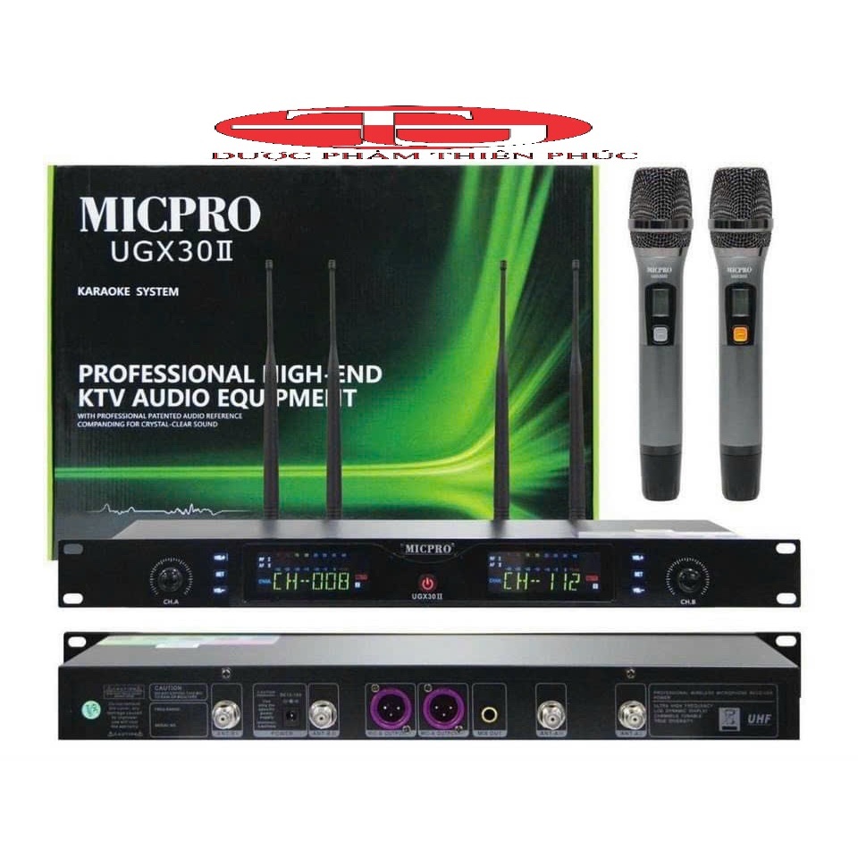 [HCM] BỘ MICRO KARAOKE KHÔNG DÂY SHURE UGX30 II - 4 Anten - Công Ty Thiên Phúc