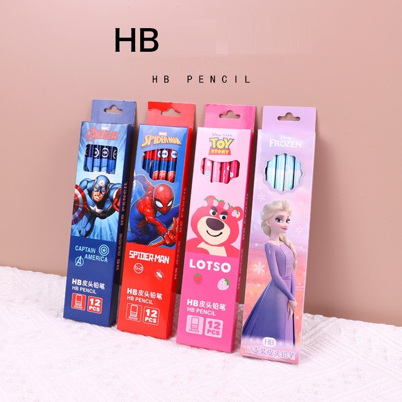 Hộp 12 Bút Chì Cute HB Siêu Nét Vẽ Mỹ Thuật, Làm Bài Kiểm Tra, Nhạy Với Máy Chấm Thi ,An Toàn Với Người Sử Dụng