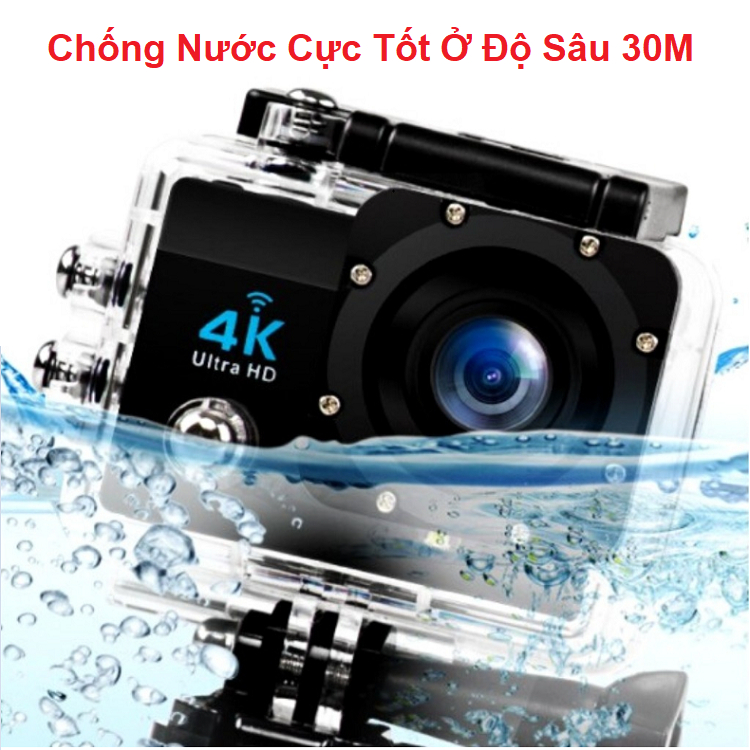 Camera Hành Trình,  Kết Nối Wifi Chống Rung Gắn Mũ, ÔTÔ, Xe Máy, Hỗ Trợ Quay Đêm - Chống Nước 4K Sports Ultra HD DV